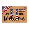 thumbnail image 1 of StlyGar 4th of July Patriotic Coir Door Mat Outdoor Red White Blue 250th Anniversary Star Welcome Rug Patriotic Doormat Non-Slip Entrance Rugs for Independence Day Memorial Day Home Decor, 1 of 5