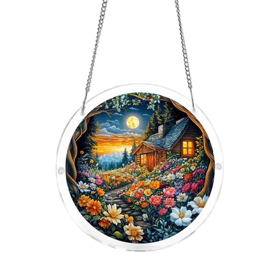 StlyGar 83 Acrylic Suncatcher Puzzle, Glowing Feather Haven Acrylic Puzzle Kit for Door Garden and Window Hanging, DIY Suncatcher Kits for Adult, 7.4 in