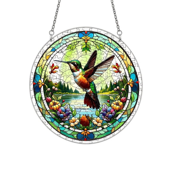 StlyGar Acrylic Jigsaw Puzzle Suncatcher, Stained Glass Suncatcher Puzzle