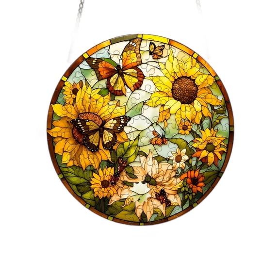 StlyGar Acrylic Jigsaw Puzzle Suncatcher, Stained Glass Suncatcher Puzzle
