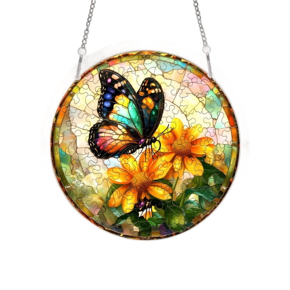 StlyGar Acrylic Jigsaw Puzzle Suncatcher, Stained Glass Suncatcher Puzzle