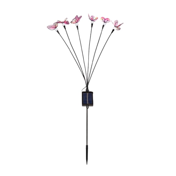 StlyGar Artificial Butterfly Ground Plug Lamp, Artificial Flower Butterfly Light, Outdoor Lawn, Garden LED