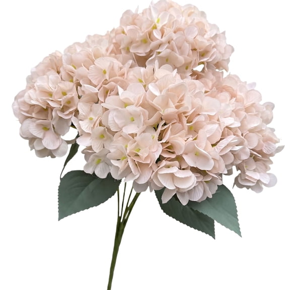 StlyGar Artificial Hydrangea Silk Flowers with Stems, 5 heads Faux Hydrangeas Bouquet, & Fake Flower for Outdoor Wedding garden yard Home Decor,19.68in