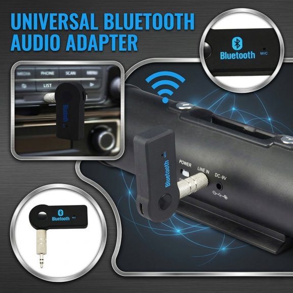 StlyGar Bluetooth Receiver 5.0 Wireless Audio Receiver, 3.5mm Jack AUX car Audio/Wired Headset/Home Stereo System Compatible, can be Connected to Smartphone/Tablet Bluetooth