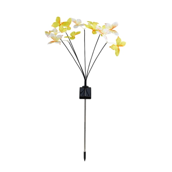StlyGar Butterfly Ground Plug Lamp, Artificial Flower Butterfly Light, Outdoor Lawn, Garden LED