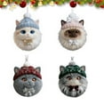 thumbnail image 1 of StlyGar Christmas Decorations Furry : Winter Cat Ornament Collection, 2025 New Cats Christmas Decor, Wearing A Winter Hat,for Cat Lovers and Christmas Decorations outdoor(4 pcs,3.15in), 1 of 9