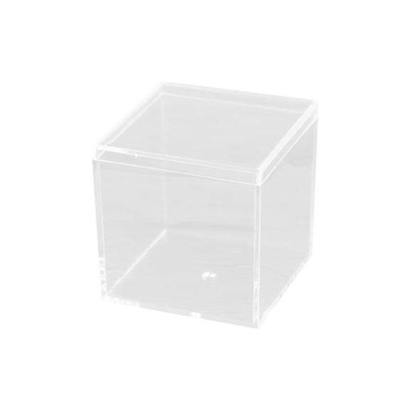 StlyGar Clear Acrylic Storage Boxes – Stackable Display Cubes for Jewelry, Plants & Office Organization