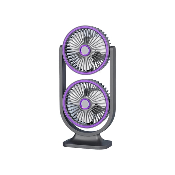 StlyGar Clip on Fan Dual Rechargeable Portable Desk Fan with LED Lights Wall Mounted Ultra Rotatable Removable for Car,Table,Bedroom,Office,,Stroller,Treadmill,Travel Outdoor