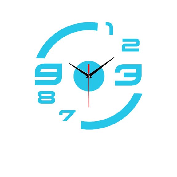 StlyGar Creative Acrylic Wall Clock, 3D Frameless Removable Mirror Wall Sticker Clock, DIY Self-Adhesive Home Decor