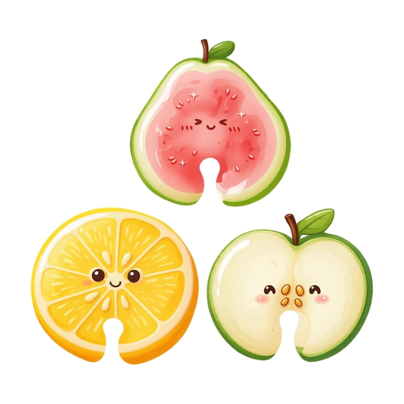 Kitche Setting StlyGar Cute Fruit Dishwashing Sponge Scrubber, Apple Orange Pear ...