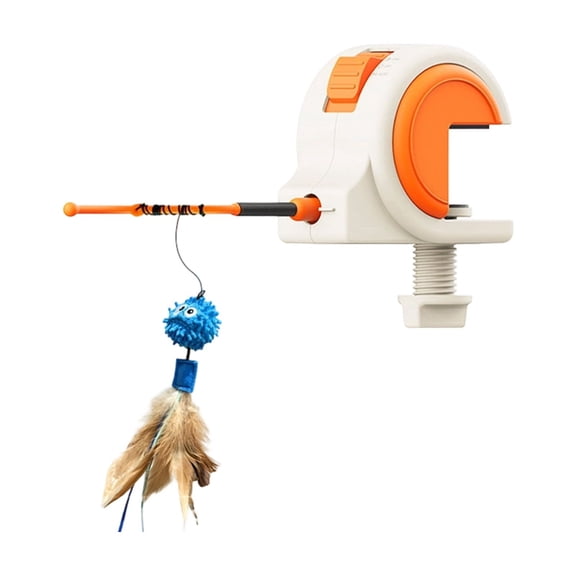 StlyGar Electric Cat teaser, Electric Flying Bird Feather Wand for Indoor Cats Kittens Adults, Sensor & Timed Modes, Hands-Free Cat Enrichment Toy with Strong Clip