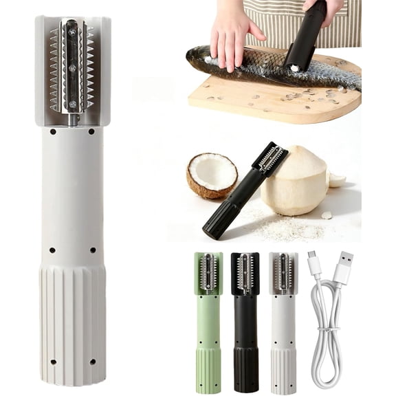 StlyGar Electric Coconut Grater, Electric Fish Scaler, Stainless Steel Coconut Fishs Crusher Manual Electrics Roller, for Chef Fish Scaling Home Restaurants