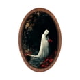 thumbnail image 1 of StlyGar Fall Halloween Ghost Oval Wall Art Framed For Hanging In The Room, 1 of 7