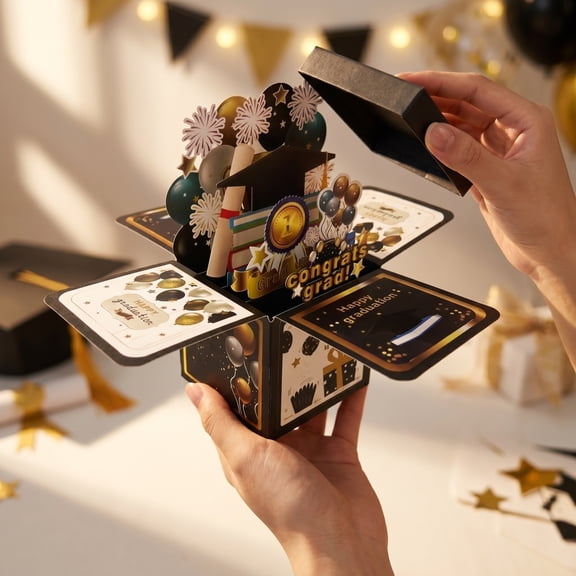 StlyGar Graduation Cards, 3D Up Graduation Greeting Card with Envelope and Note Card, Congrats Card for College, High School, Congratulation Graduate Gifts for Son Daughter Grandson