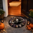 StlyGar Halloween Skeleton 3D Vortex Illusion Round Rug Creepy Skeleton ...