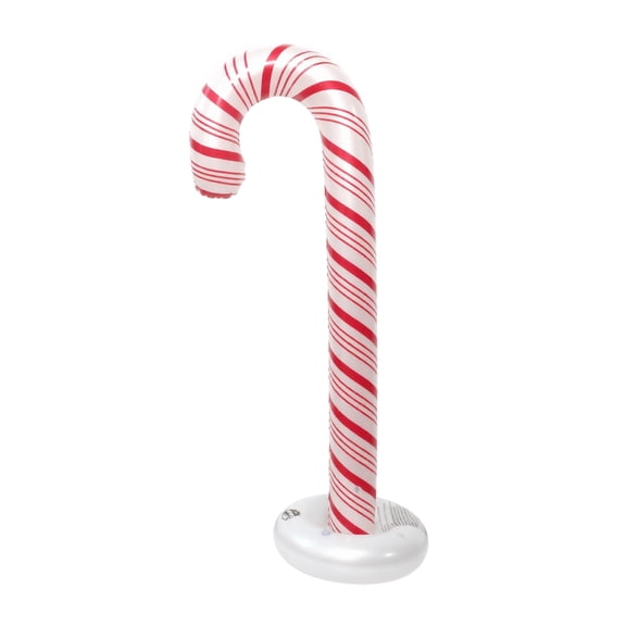 StlyGar Inflatable Candy Cane Yard Decor, PVC Christmas Holiday Outdoor Prop, Red Thin Stripes