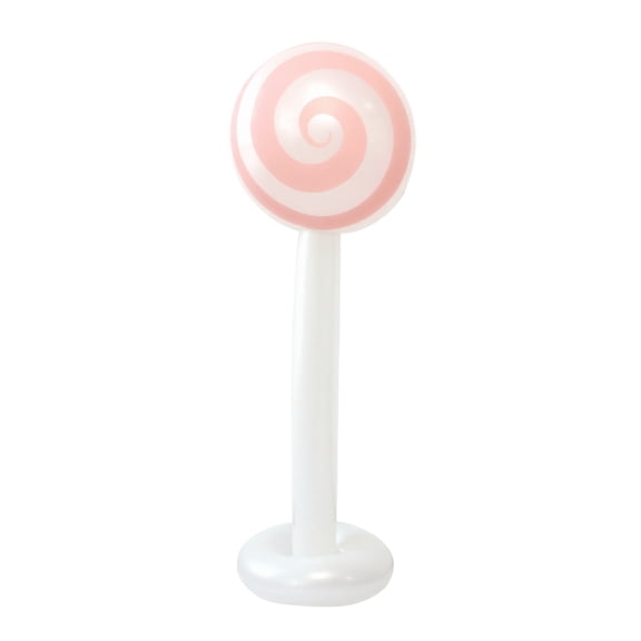 StlyGar Inflatable Candy Land Decor, Christmas Giant Lollipop Yard Prop, Pink Swirl, PVC