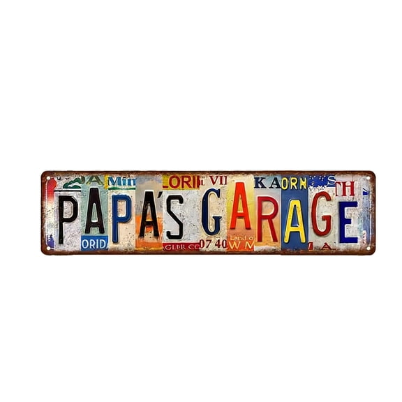 StlyGar LOVE YOU BYE Vintage License Plate Sign – Custom Wall for Home, Cafe & Decor