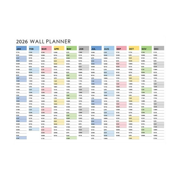 StlyGar Large Wall Calendar Monthly Planner Design Big Date Writable Erasable Yearly for School Family Use(7.32x10.31in)