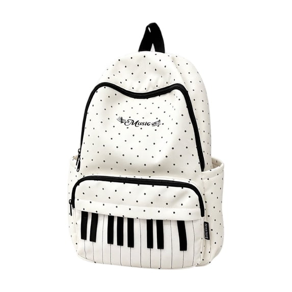 StlyGar Piano Backpack Whimsical Twee Backpack Y2k Cute Bookbag Medium Daypack Cutecore Supplies