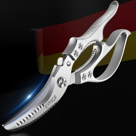 StlyGar Poultry Kitchen Shears Scissors for Food All Purpose for Chicken /Thigh/, Meat, Quail, Fish, Turkey, Vegetables, Stainless Cooking Aid Scissors, Dishwasher