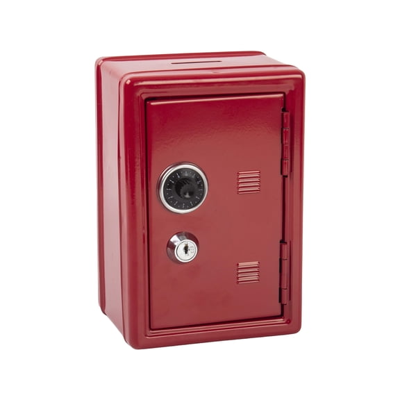 StlyGar Red Mini with Combination Lock & Key, Box with Slot for , Jewelry & Valuables