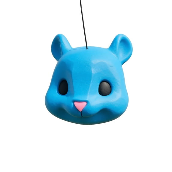StlyGar Squirrel Head Feeder, Funny Animal Face Hanging Feeder for Outdoor Garden Mask Style Wildlife Feeding Station, Novelty Mouse Design, Easy-Fill Backyard Patio Decor, Weather-Ready Gift Blue