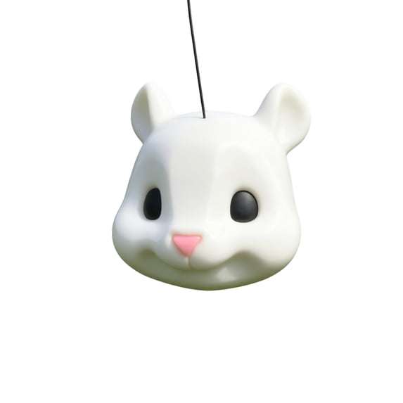 StlyGar Squirrel Head Feeder, Funny Animal Face Hanging Feeder for Outdoor Garden Mask Style Wildlife Feeding Station, Novelty Mouse Design, Easy-Fill Backyard Patio Decor, Weather-Ready Gift White