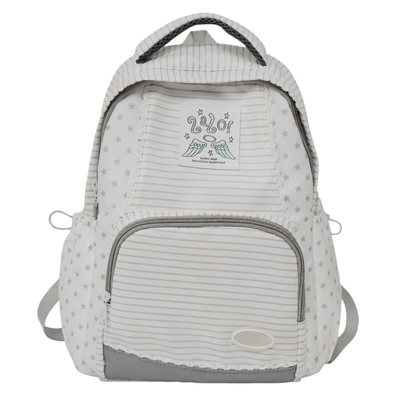 StlyGar Y2k Star Backpack Whimsical Twee Wing Backpack Cute Stripe Bookbag Japanese Medium Daypack Cutecore Supplies