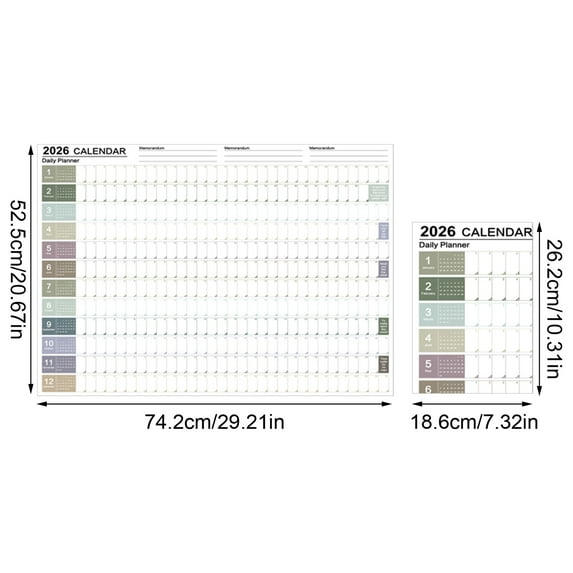 StlyGar Yearly Wall Calendar 2026 Large Yearly Calendar Calendar 12 Months,Yearly Wall Calendar with To-do Lists,Notes,Stickers,All At One Page C