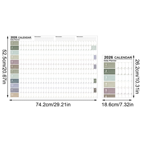StlyGar Yearly Wall Calendar 2026 Large Yearly Calendar Calendar 12 Months,Yearly Wall Calendar with To-do Lists,Notes,Stickers,All At One Page C