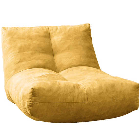 Stmoze Bean Bag Chair Lazy Bean Bag Sofa, Floor Beanbag Chairs with Stuffed High-Density Foam, Memory Foam Bean Bag Sofa for Living Room, Bedroom and Office(Yellow))