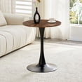 thumbnail image 1 of StnTalk 23.6" Bistro Table for Small Space, Round Dining Table with MDF Wood Top and Metal Pedestal Base, Modern Kitchen Table for Apartment Breakfast Nook, 1 of 8