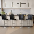 thumbnail image 1 of StnTalk 4-Piece Swivel Adjustable Bar Stools Set, PU Leather Counter Height Bar Chairs with 360° Rotation, Height Adjustable 24.8''–33.4'', Metal Base for Kitchen Island & Home Bar, 1 of 7