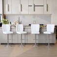 thumbnail image 1 of StnTalk 4-Piece Swivel Adjustable Bar Stools Set, PU Leather Counter Height Bar Chairs with 360° Rotation, Height Adjustable 24.8''–33.4'', Metal Base for Kitchen Island & Home Bar, 1 of 7