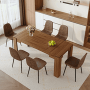 StnTalk Dining Table Set for 6, 7 Piece Kitchen Table Set, 71" Large Elegant Dining Room Table with Upholstered Chairs, Modern Luxury Dining Set