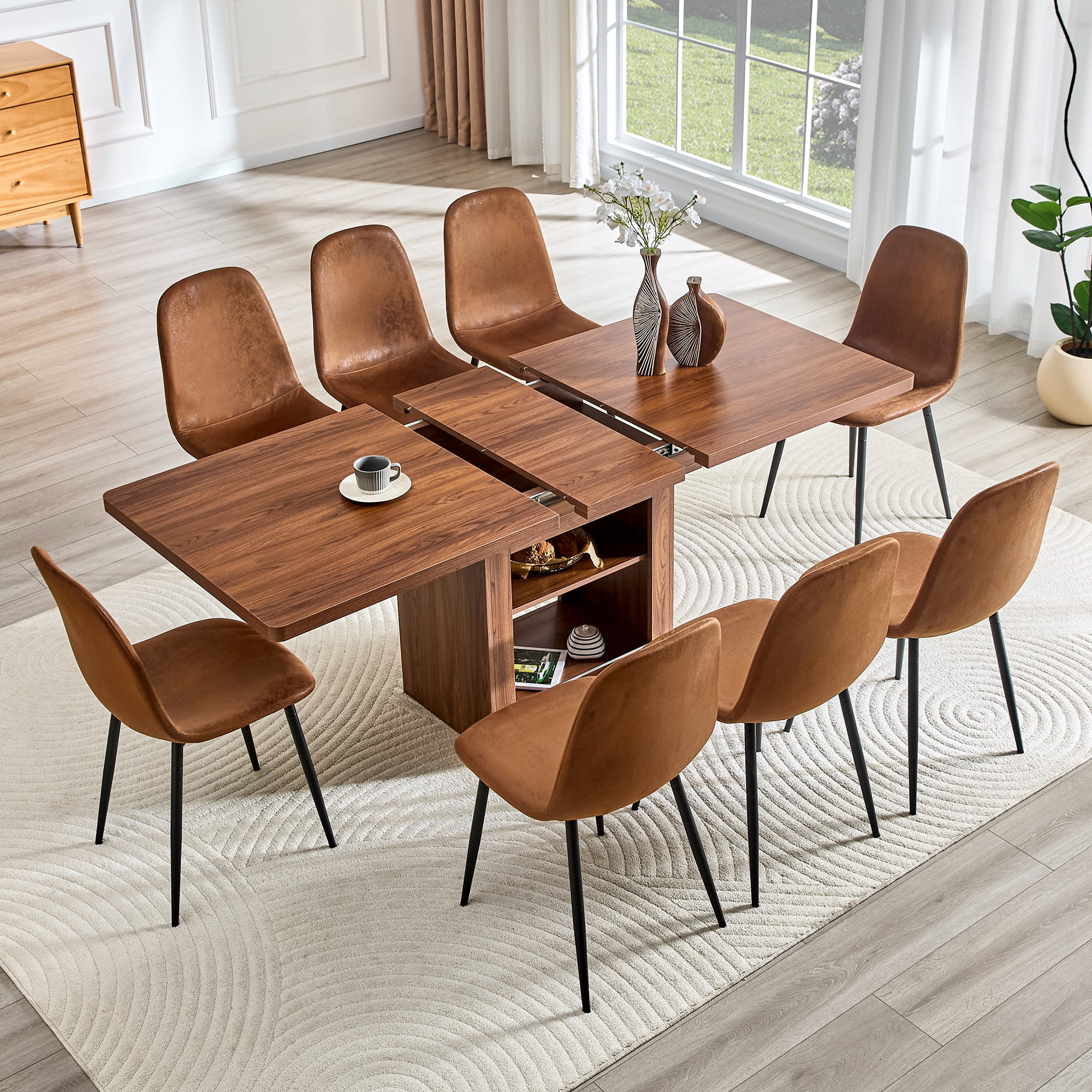 StnTalk Large Dining Table Set for 8, 59