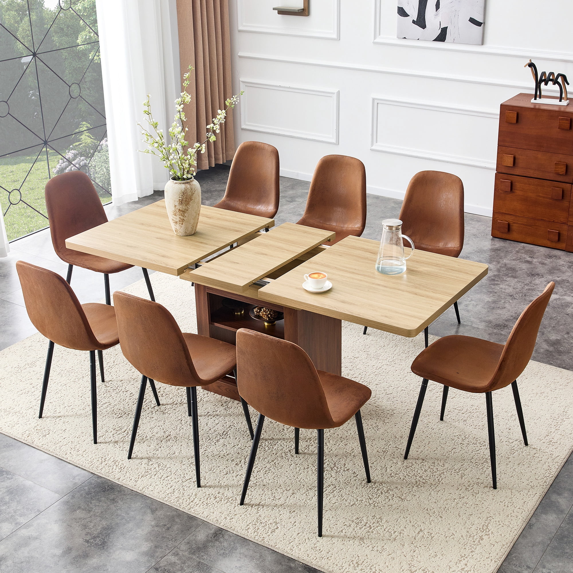 StnTalk Large Dining Table Set for 8, 59