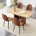 thumbnail image 1 of StnTalk Small Space Dining Table Set for 4, 59"-71" Expandable Kitchen Table Set, Apartment Dining Room Table with 4 Chairs & Storage, 1 of 10