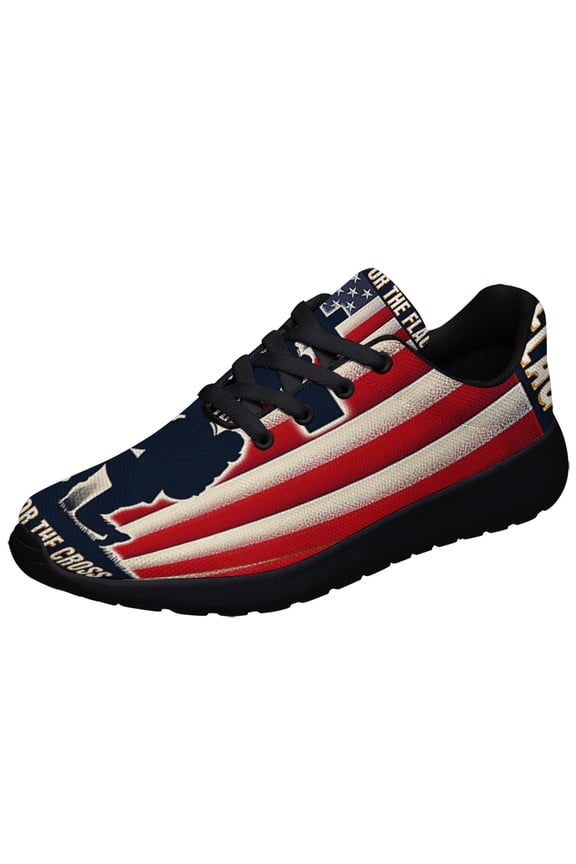 Stnd For The Kneel For The Cross Veteran Shoes Sneakers Black Size 8.5