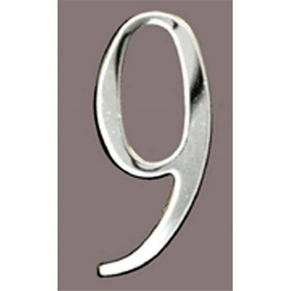 Stnls Steel Address Numbers Size - 2  Number - 9-Stainless Steel