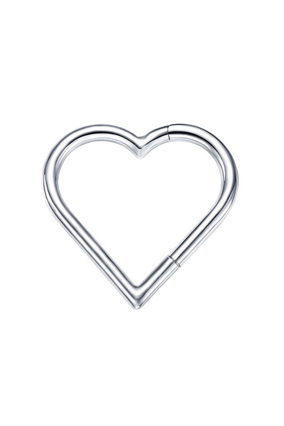 Heart Nose Hoop Ring For Single Piercing Earring Heart Shape For Women