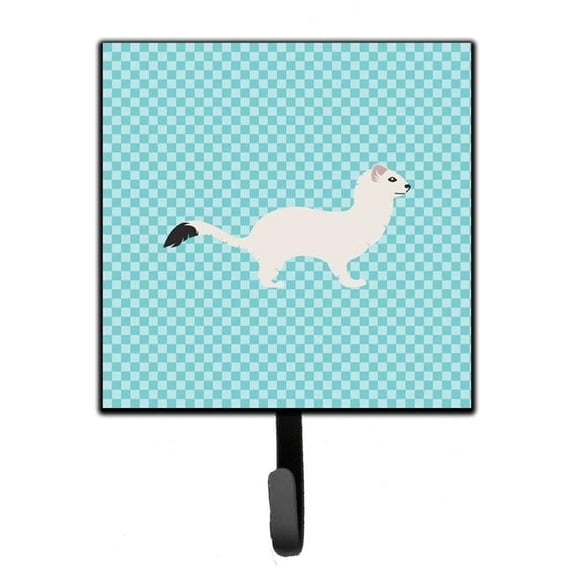Stoat Short Tailed Weasel Blue Check Leash or Key Holder