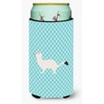 thumbnail image 1 of Stoat Short-tailed Weasel Blue Check Tall Boy Beverage Insulator Hugger - Blue Check - Tall Boy, 1 of 1
