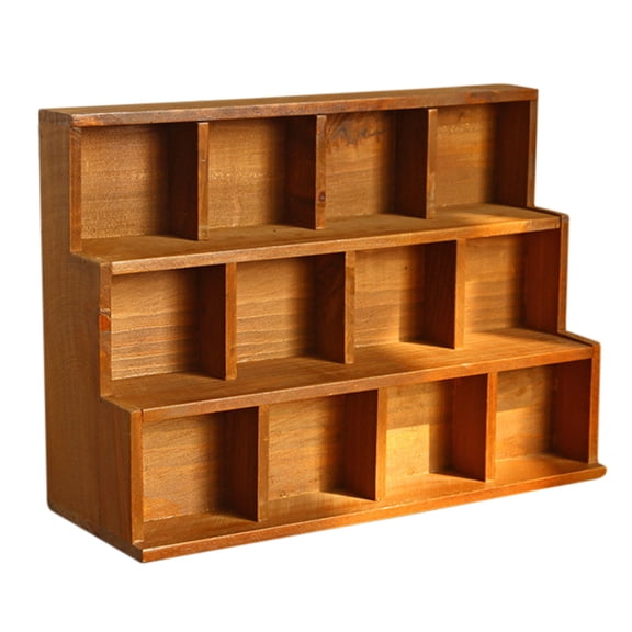 OHOIOLLA Wood Storage Racks Vintage Style 1Set 15X10.6X5.1In