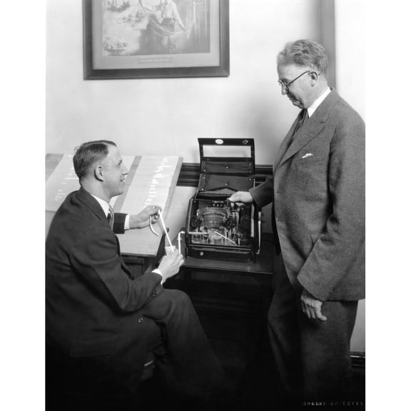Stock Brokers With A New Box Shaped Stock Ticker In May 1929. Csu ArchivesEverett Collection History (18
