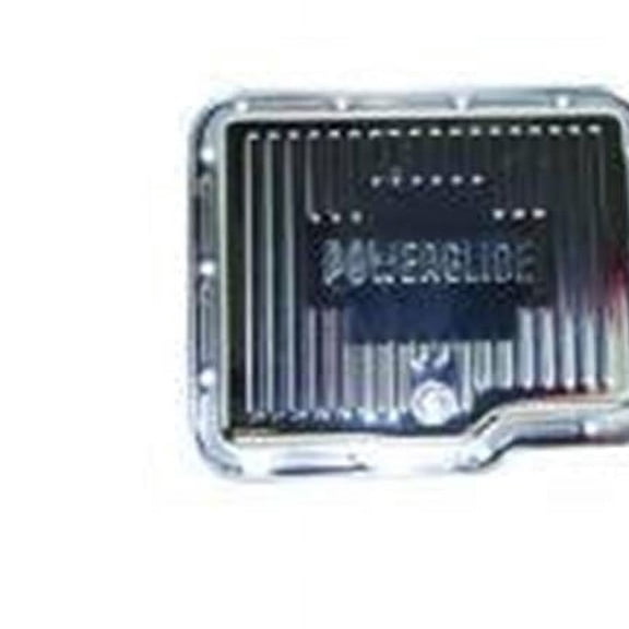 Stock Depth Transmission Pan Finned Steel Chrome - Powerglide