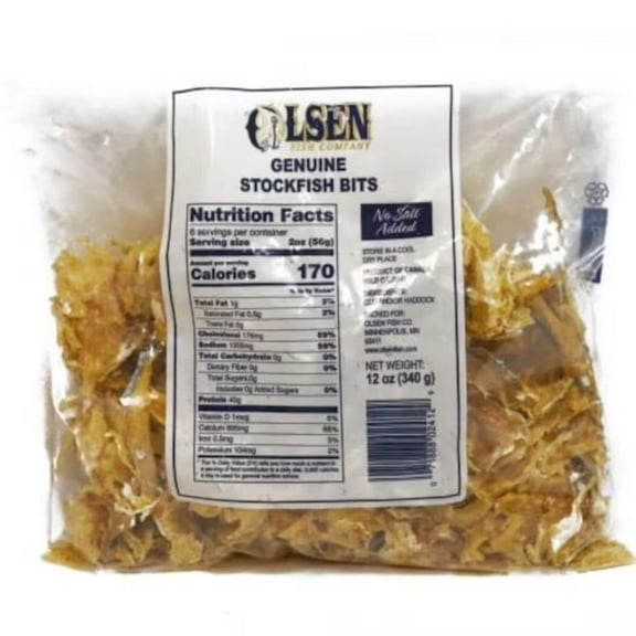 Stock Fish Bits - 8oz, Premium Dried Fish for Soups  Stews
