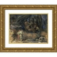 thumbnail image 1 of Stock, Henry John 24x19 Gold Ornate Wood Framed with Double Matting Museum Art Print Titled - Dante and Virgil Encounter Lucifer In Hell, 1 of 4