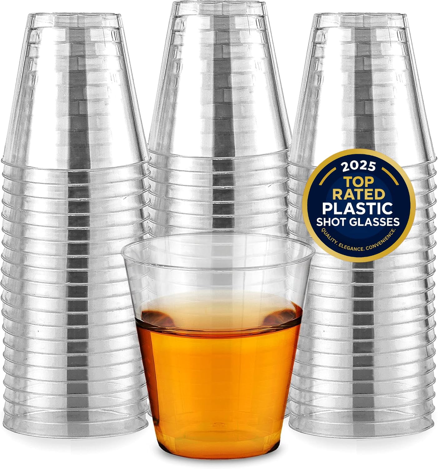 Stock Your Home 1.5 oz Shot Glasses (2000 Pack) - Clear Plastic Disposable Shot Cups for Jello Shots - Sample Cups for Food and Wine Tasting - Mini Party Cups for Condiments, Dipping Sauce, Holidays